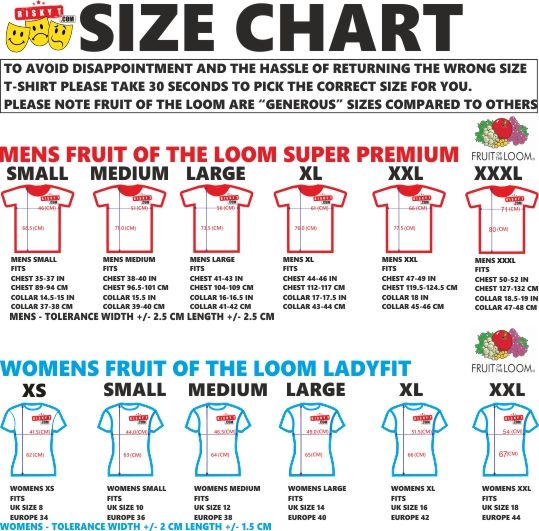 european t shirt size chart